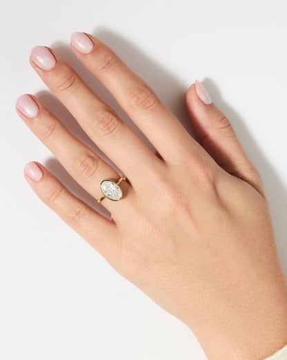 2.50 Oval Natural Diamond in Whisper Thin® Bezel