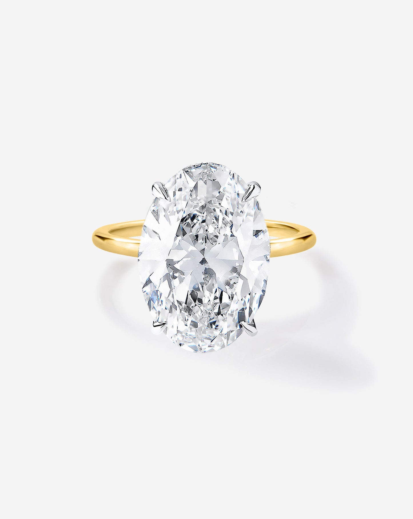 3.49 Oval Lab Diamond in Whisper Thin® Hidden Halo