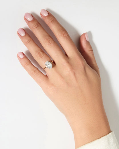 3.78 Oval Lab Diamond in Whisper Thin®