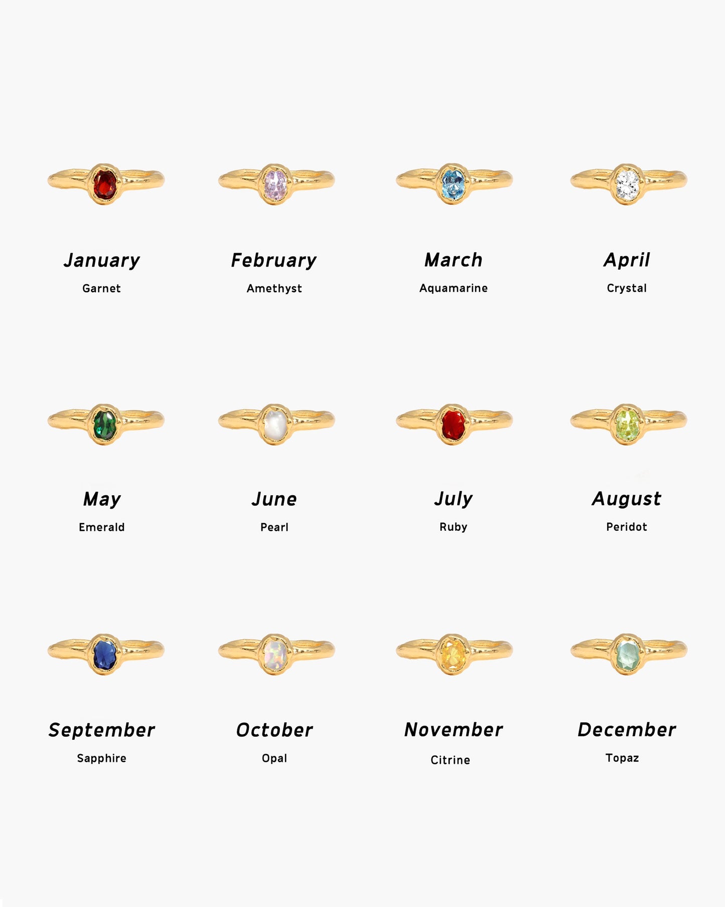 Birthstone Ring in Gold - June