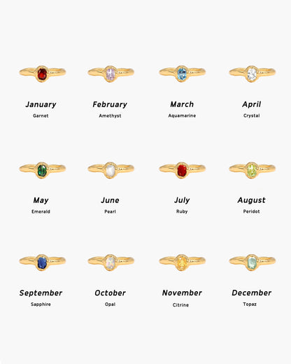 Birthstone Ring in Gold - June