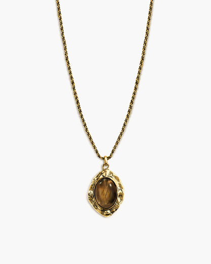 Silver Tiger's Eye Savannah Long Necklace