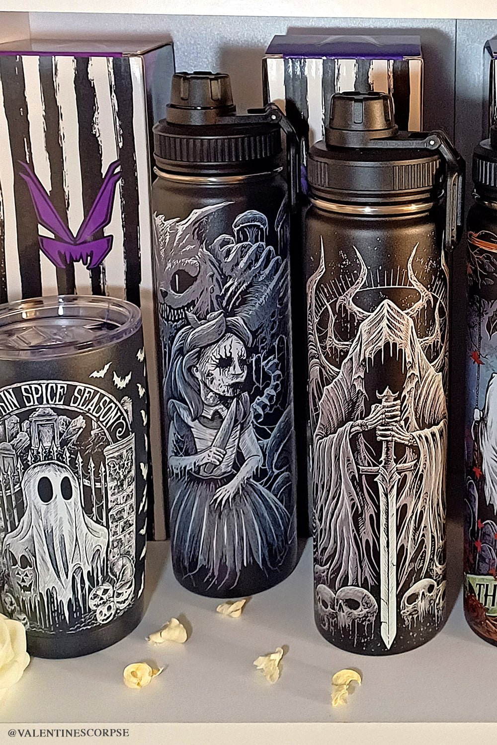 Angel of Death 24 Oz Water Bottle Tumbler