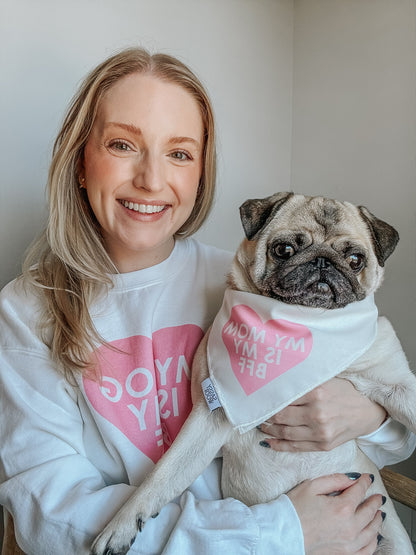 Dog Bandana - My Mom is my BFF (PINK)