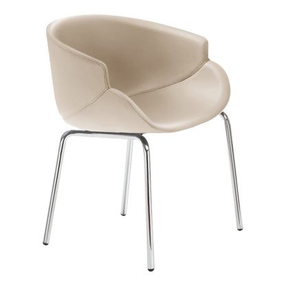 Bix Armchair - Metal Base - Upholstered