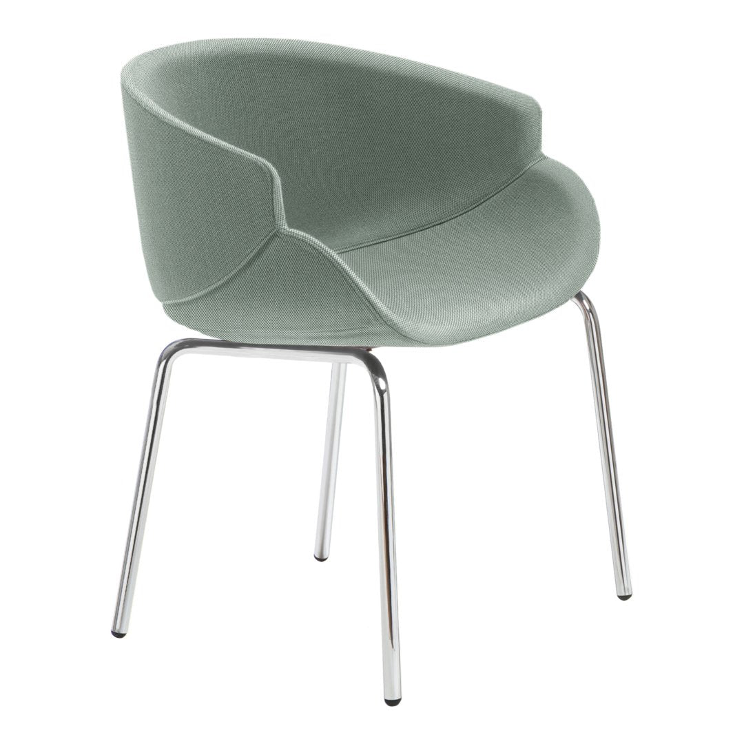 Bix Armchair - Metal Base - Upholstered