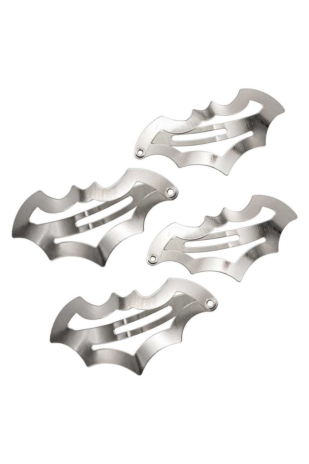 Bat Snap Hair Clips [Silver]