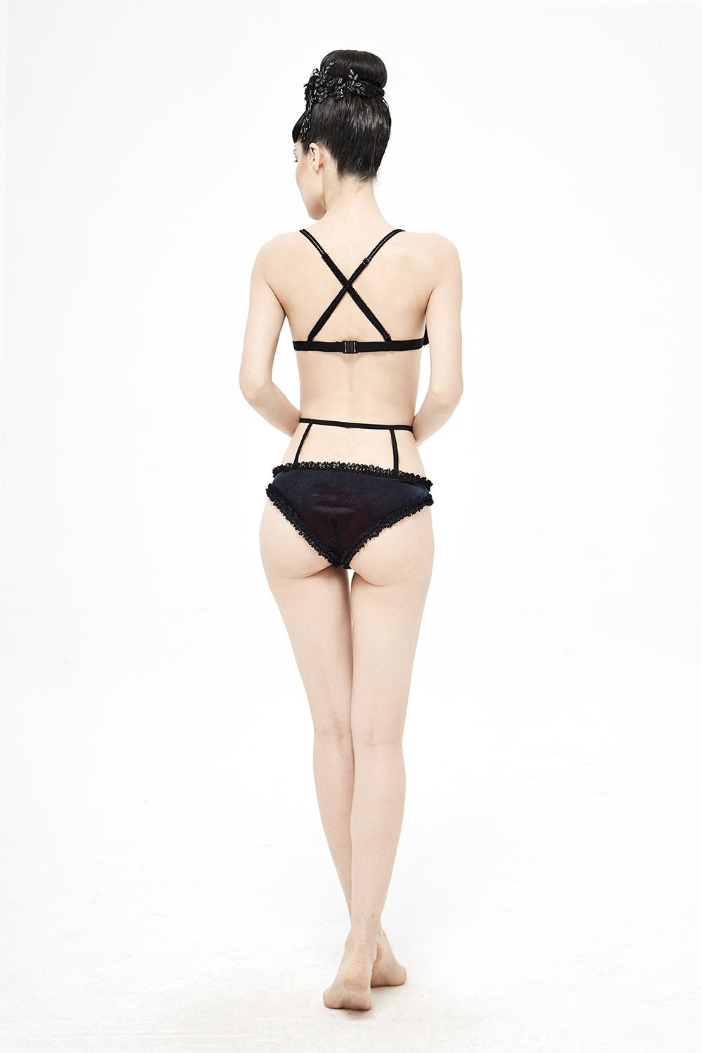 Beach Goth Velvet Bikini Set