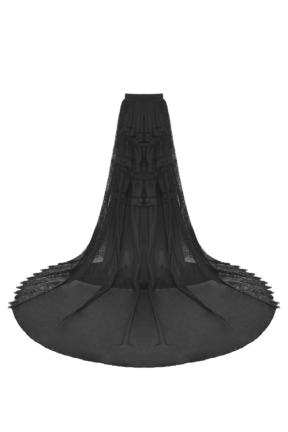 Black Bridal Bustle Skirt