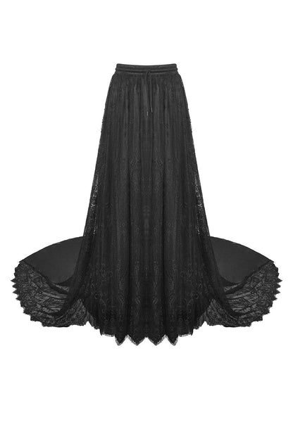Black Bridal Bustle Skirt