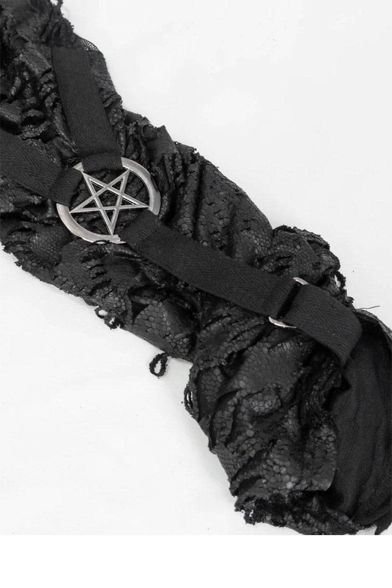 Black Burial Distressed Cardigan