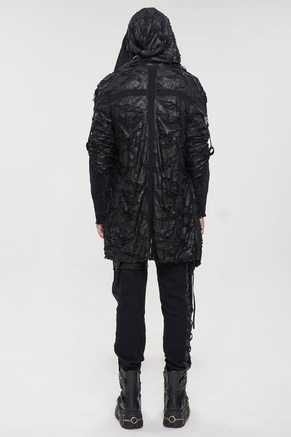 Black Burial Distressed Cardigan