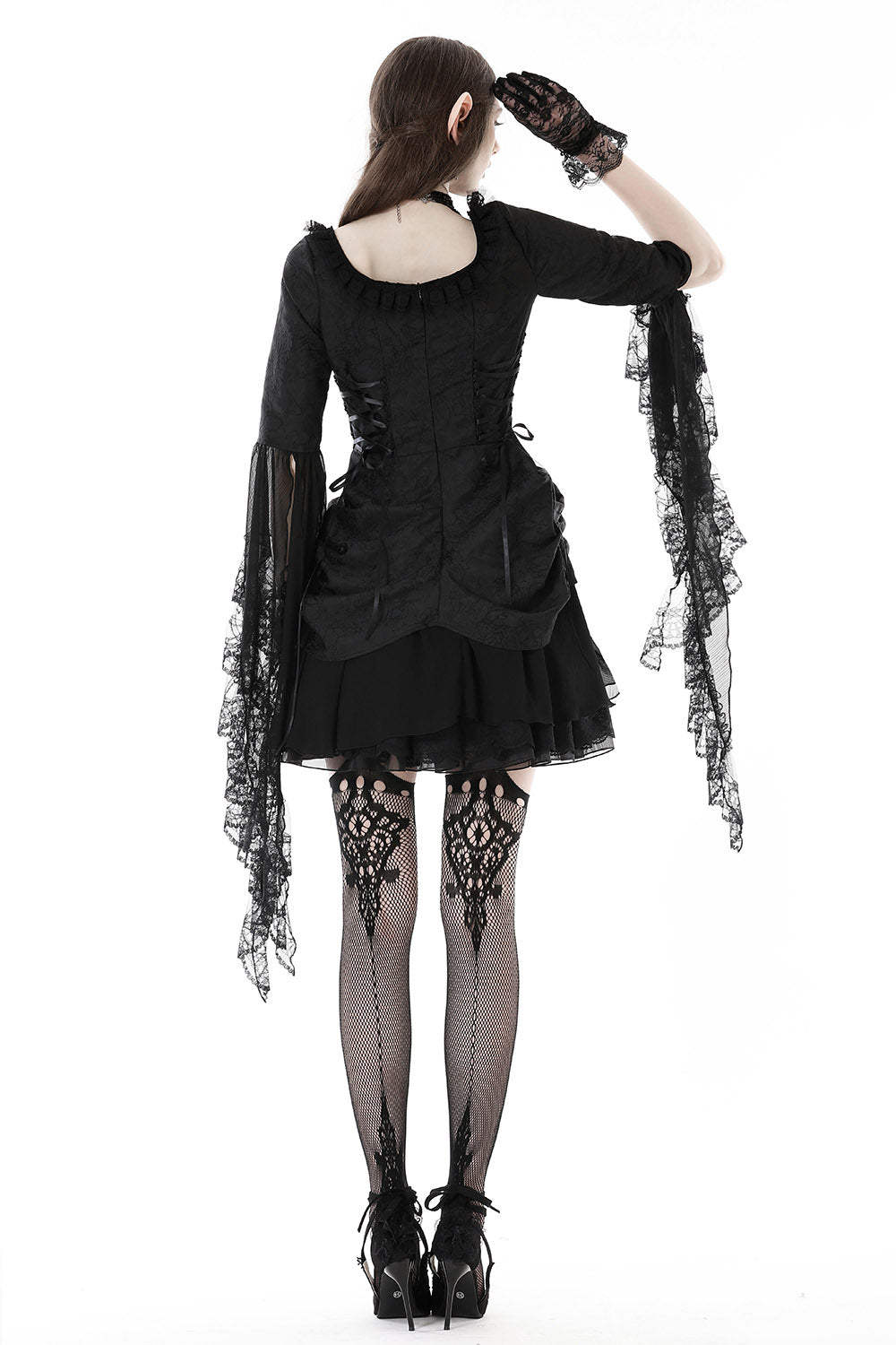 Black Prayer Bustle Dress