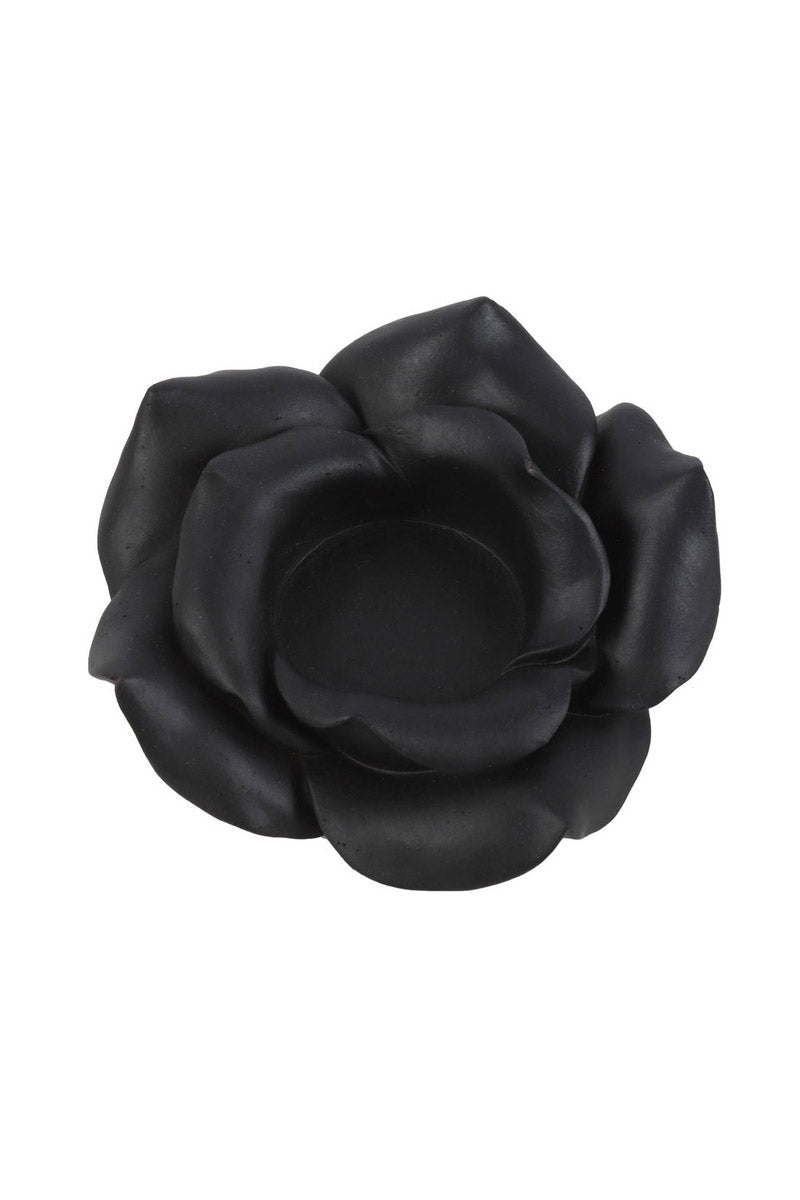 Black Rose Tealight Candle Holder