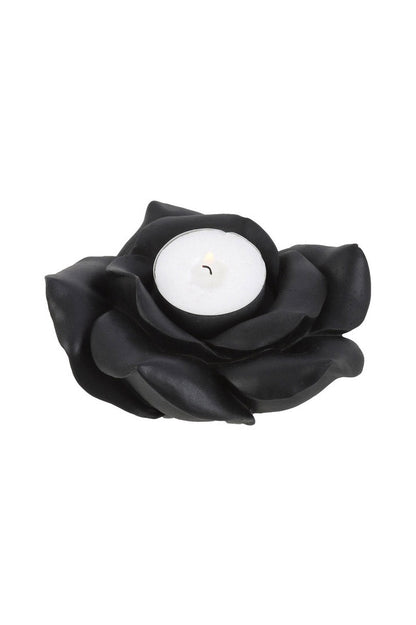 Black Rose Tealight Candle Holder