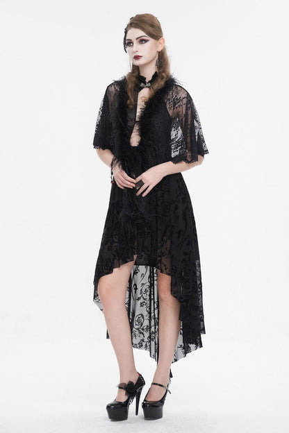 Black Vampress Lace Capelet