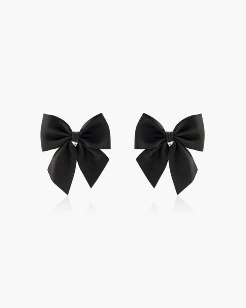 Black Bow Earrings