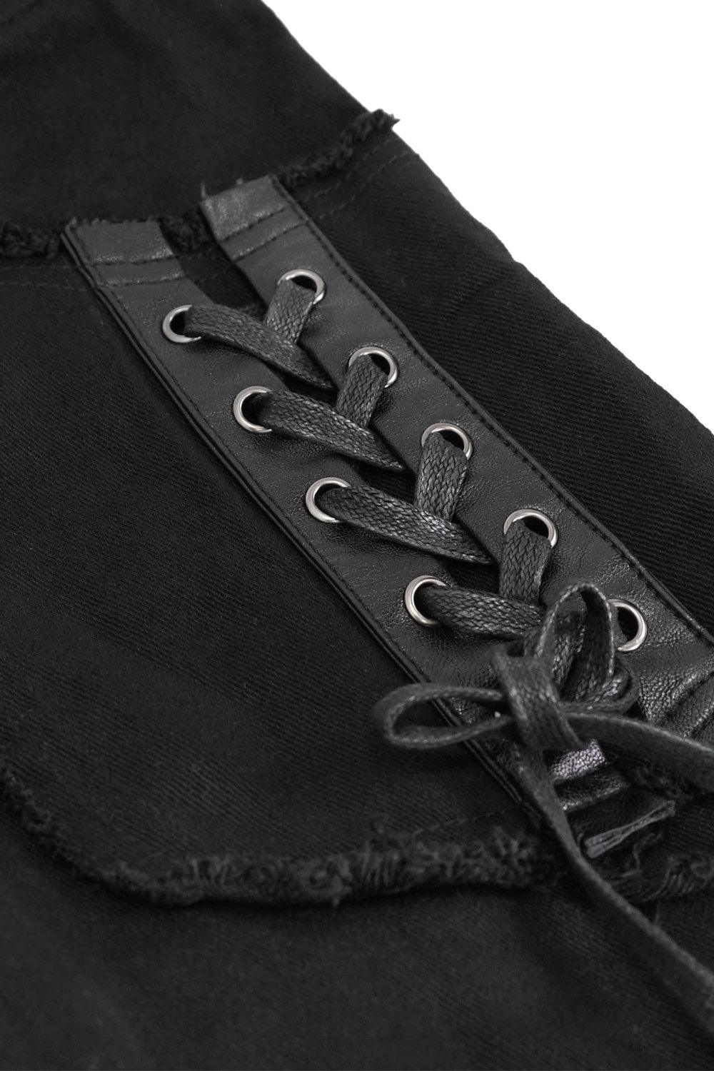 Born Villain Distressed Goth Pants
