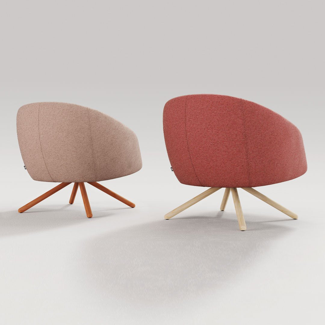 Bonny Lounge Chair - Swivel Wood Base