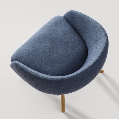Bonny Lounge Chair - Swivel Wood Base