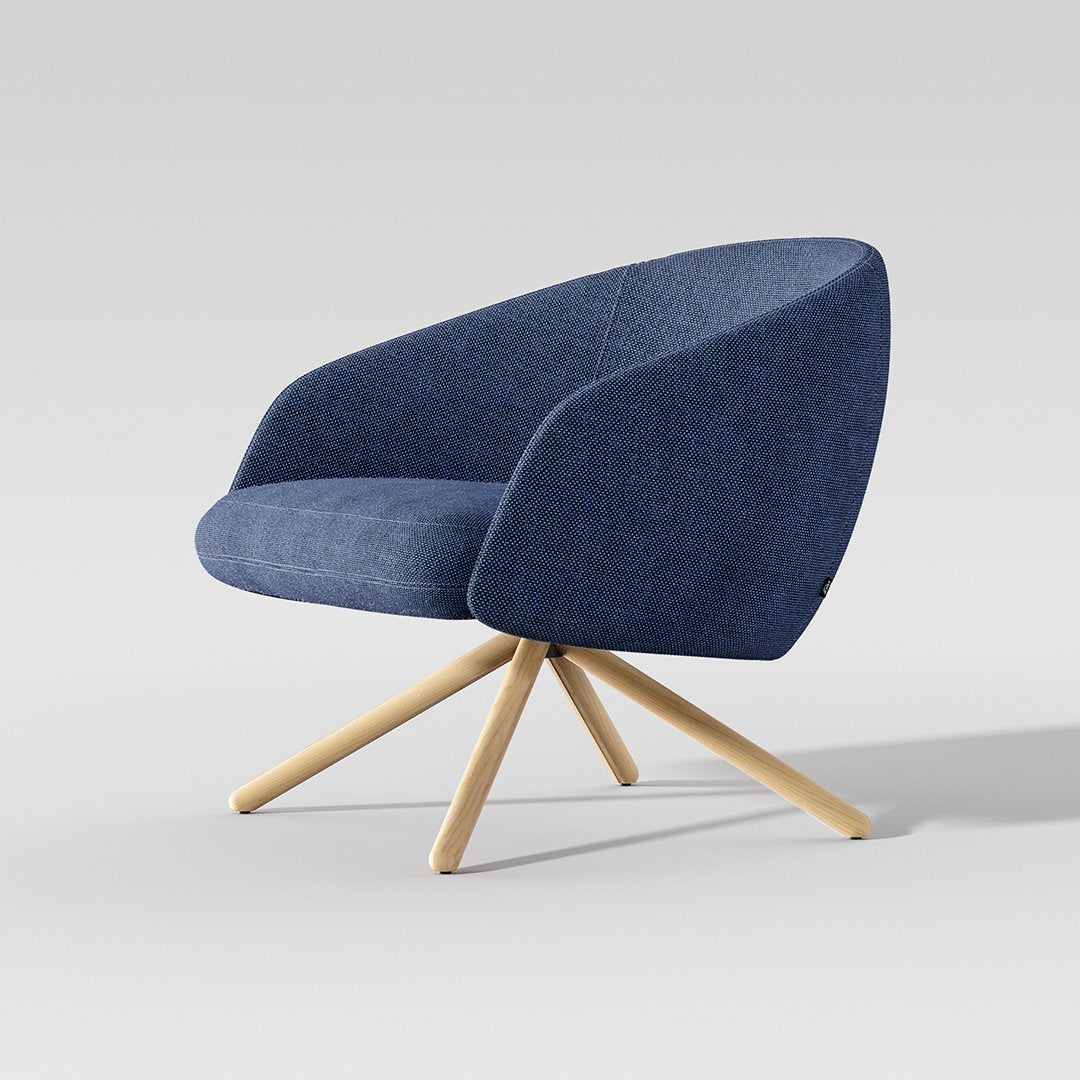 Bonny Lounge Chair - Swivel Wood Base