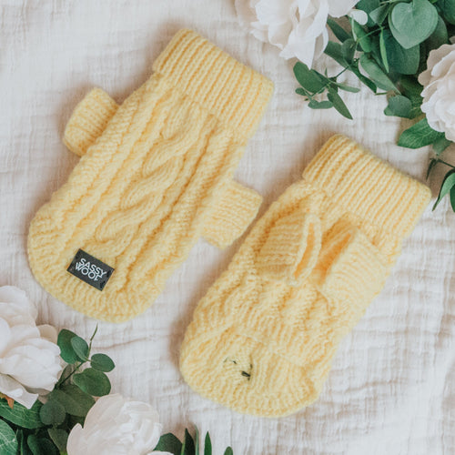 Pet Cable Knit Sweater - Yellow