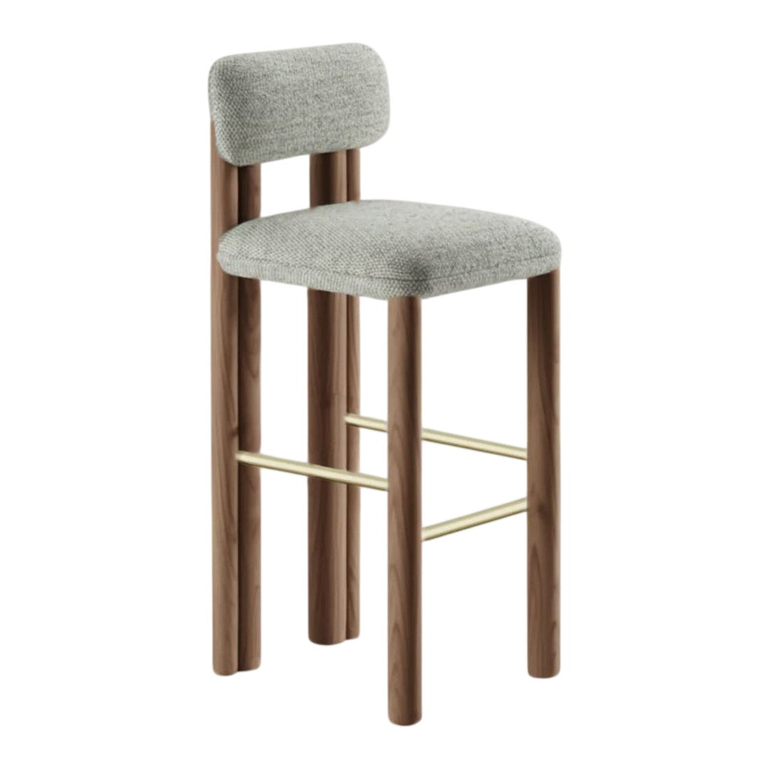 Camelia Bar Chair - Wood Legs