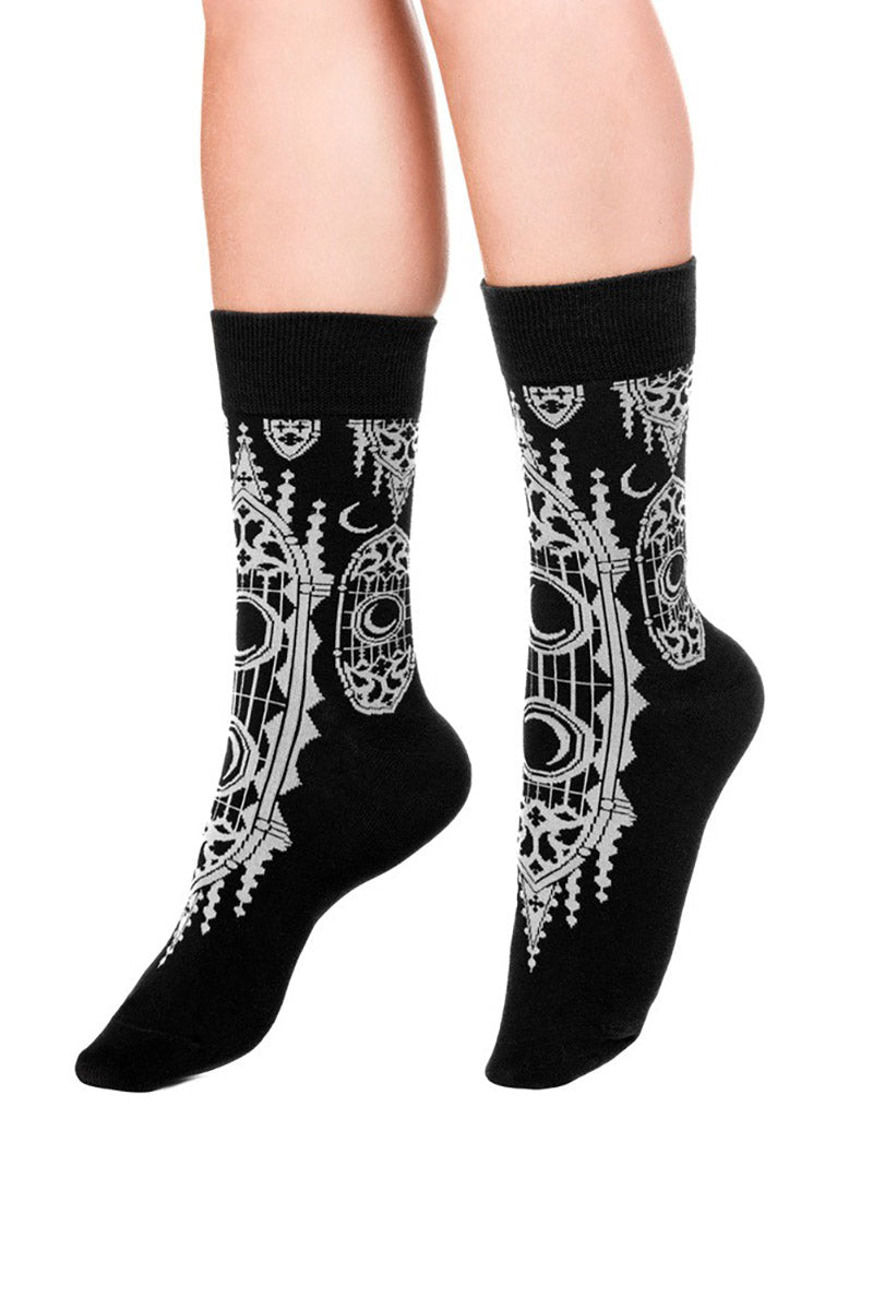 Cathedralis Jacquard Socks [Moon & Cathedral]