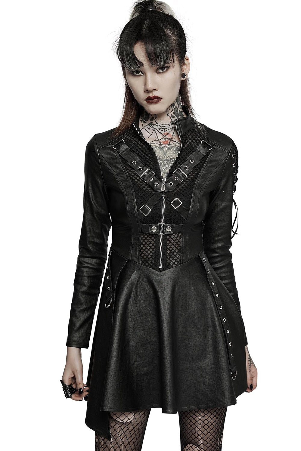 Club Creepture Leather Dress