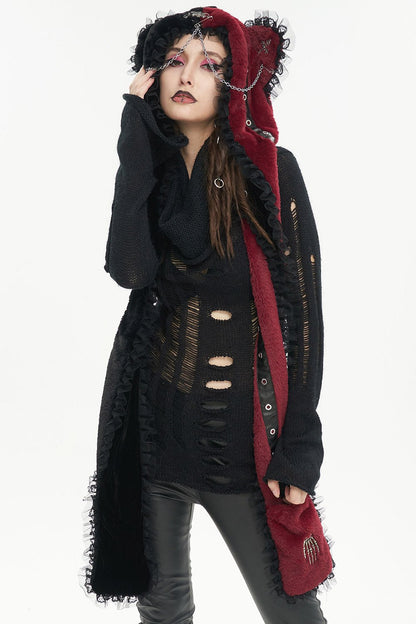 Creepy Cuddles Bear Ear Hat [RED/BLACK]