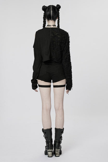 Daddy's Little Munster Crop Top [BLACK]