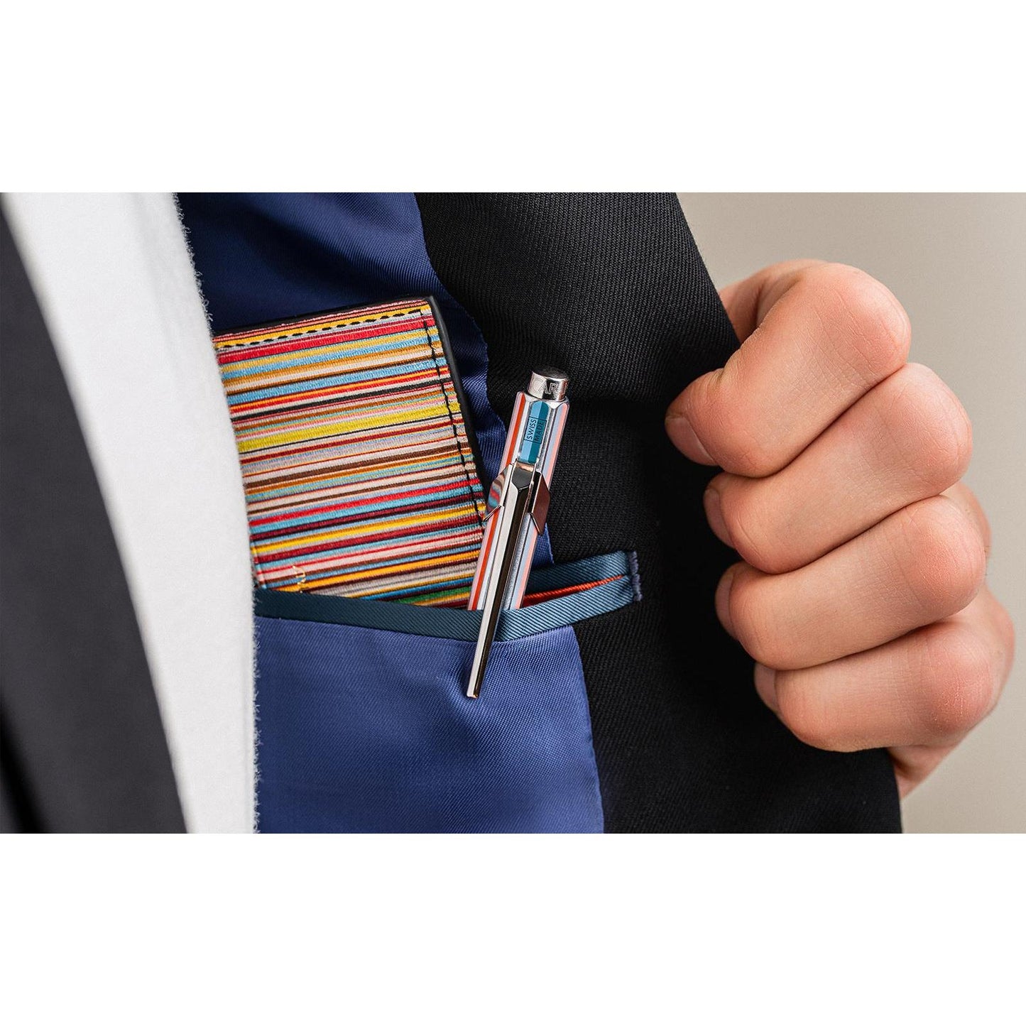 Caran d'Ache x Paul Smith 849 Ballpoint Pen - Silver - 5th Edition