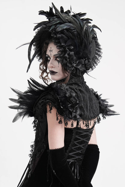 Crow Hollows Feathered Capelet