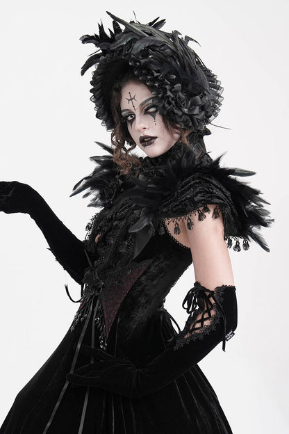 Crow Hollows Feathered Capelet