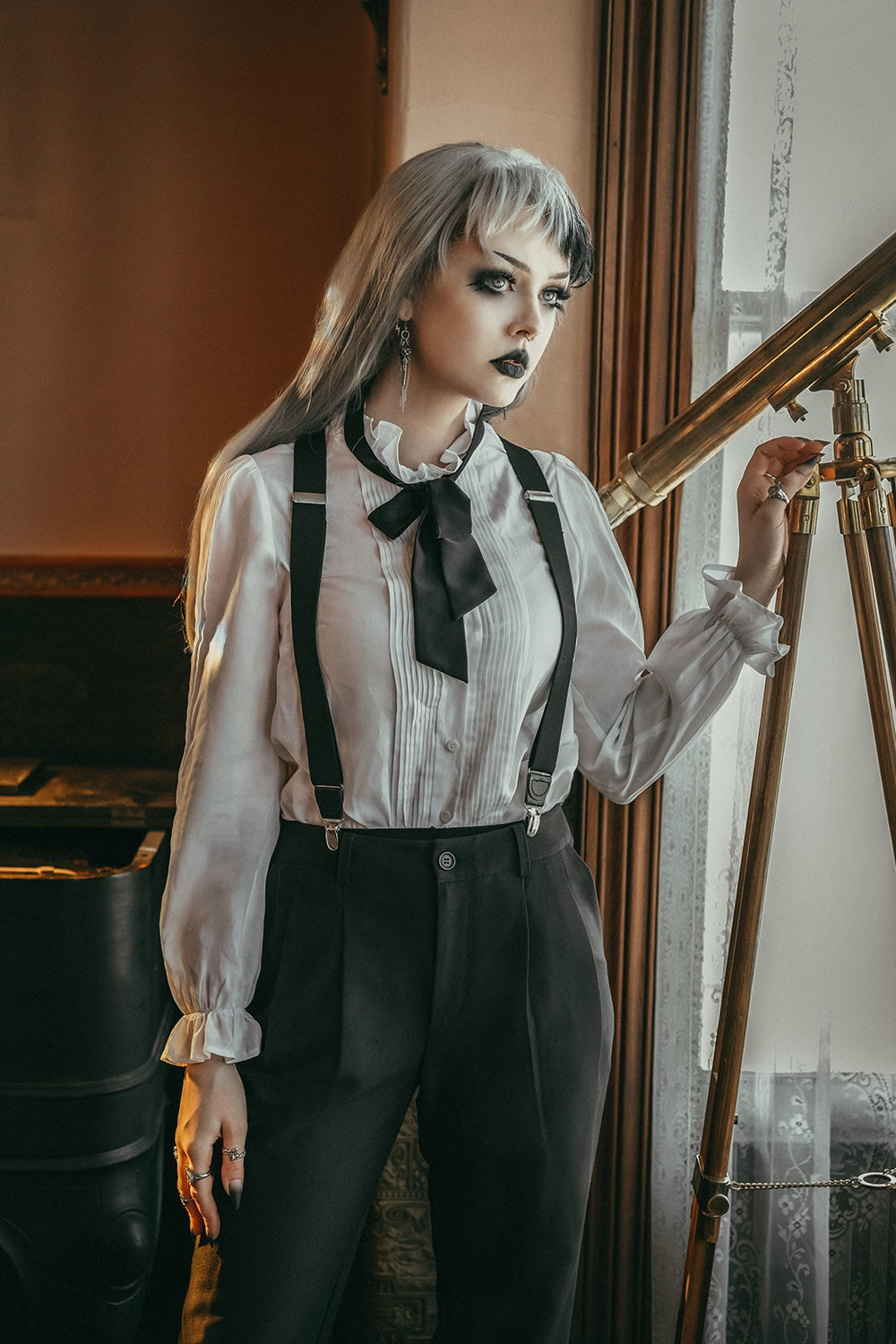 Bateman Button Down Shirt ft. Removable Bow [Unisex]