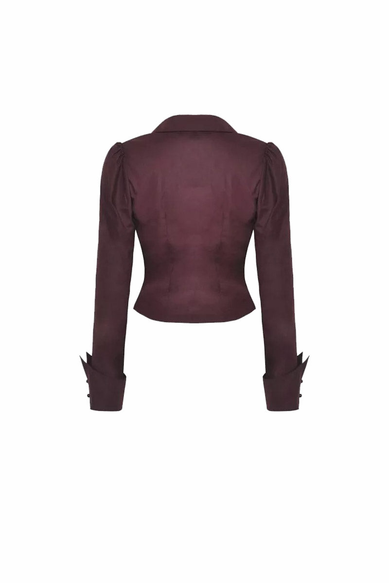 Blood Wine Button-Up Shirt [Burgundy]