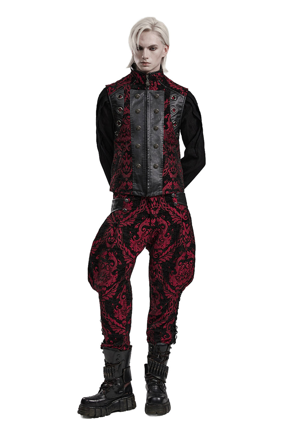 Bloodletting Damask Vest [Black/Red]