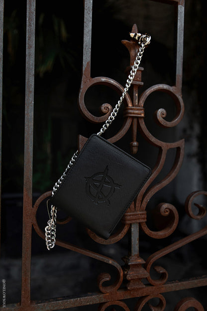 Anarchy Emboss Bifold Wallet w/ Chain
