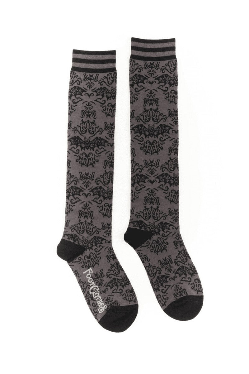 Bat Damask Knee High Socks