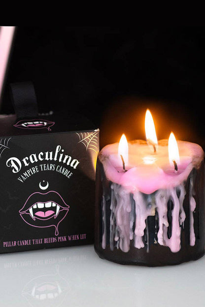 3" Pink Vampire Tears Pillar Candle