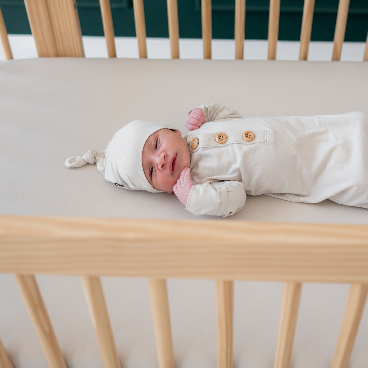Knotted Gown with Hat Set in Oat