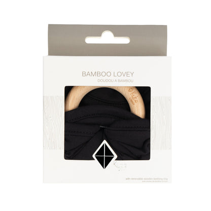 Lovey in Midnight with Removable Wooden Teething Ring