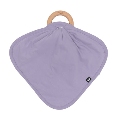 Lovey in Taro with Removable Wooden Teething Ring