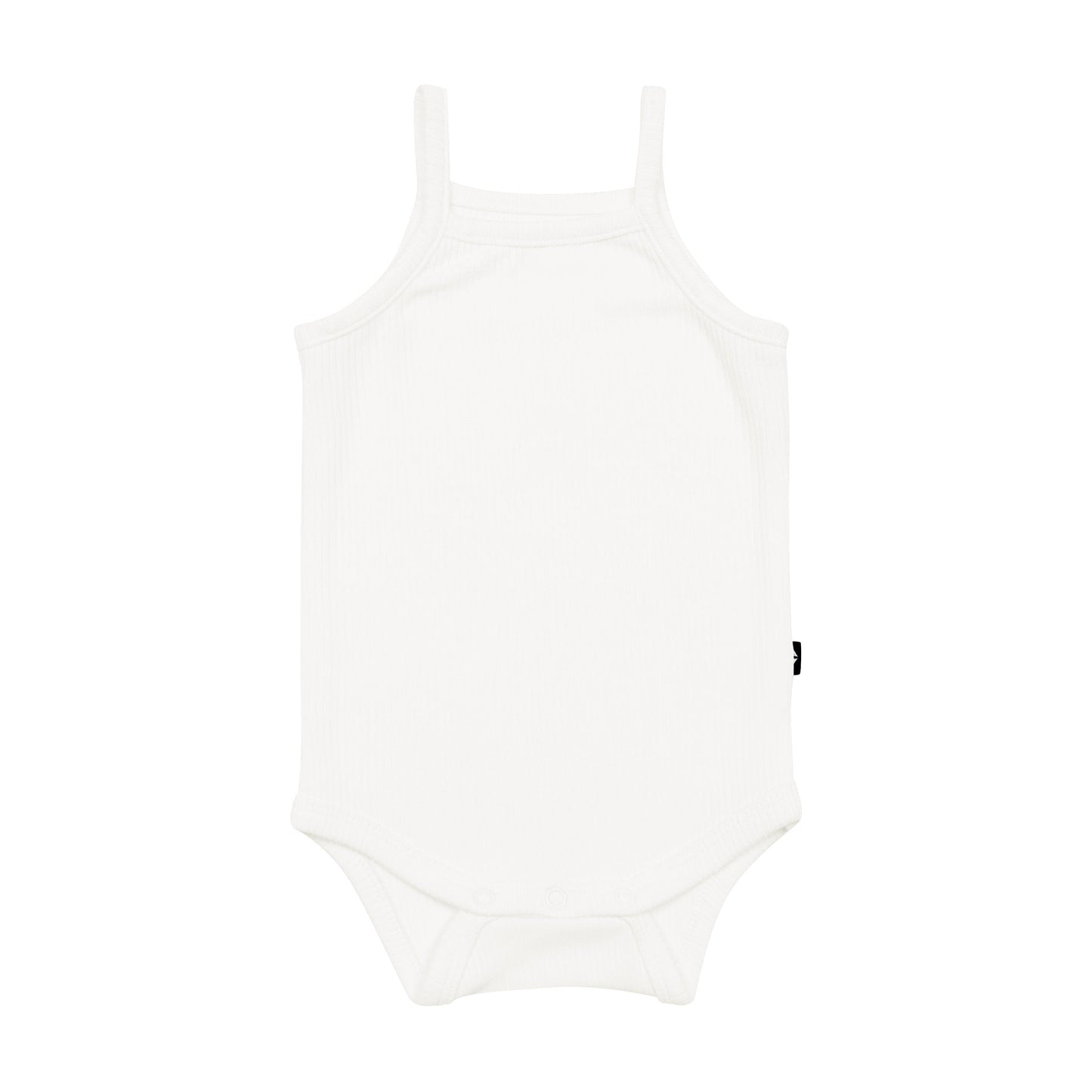 Ribbed Spaghetti Strap Bodysuit in Cloud