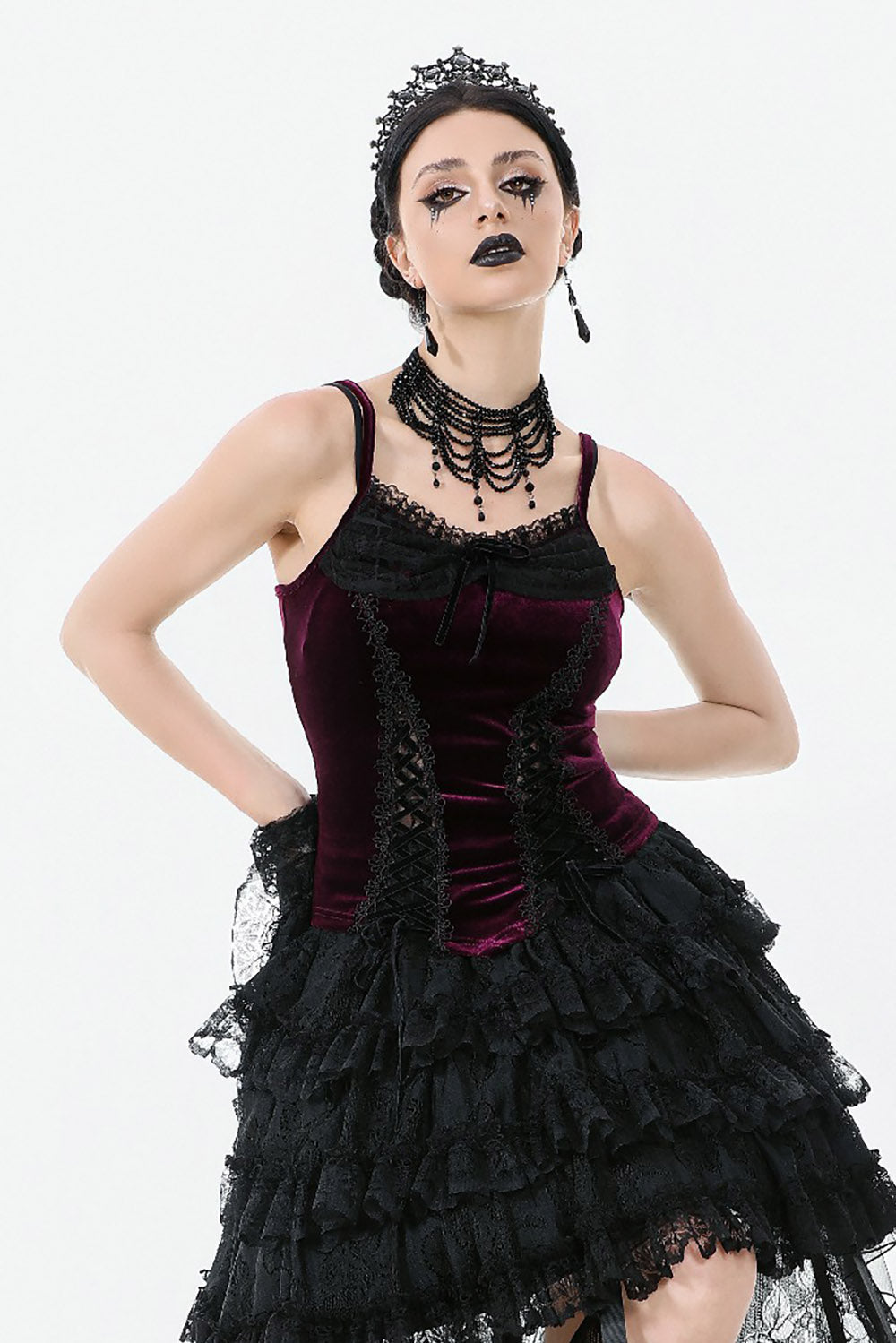 Countess Chateau Lace-Up Tank Top