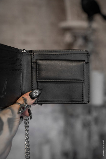 Anarchy Emboss Bifold Wallet w/ Chain