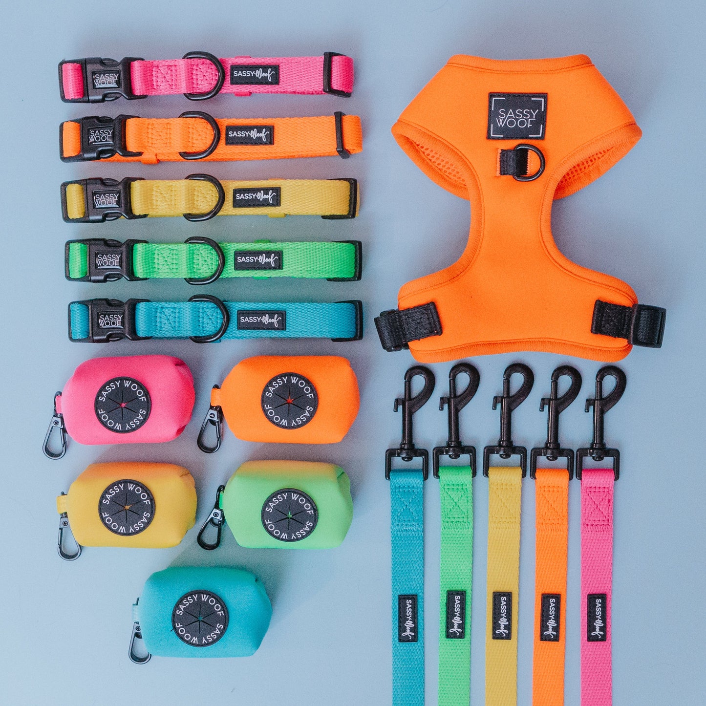 Dog Waste Bag Holder - Neon Orange