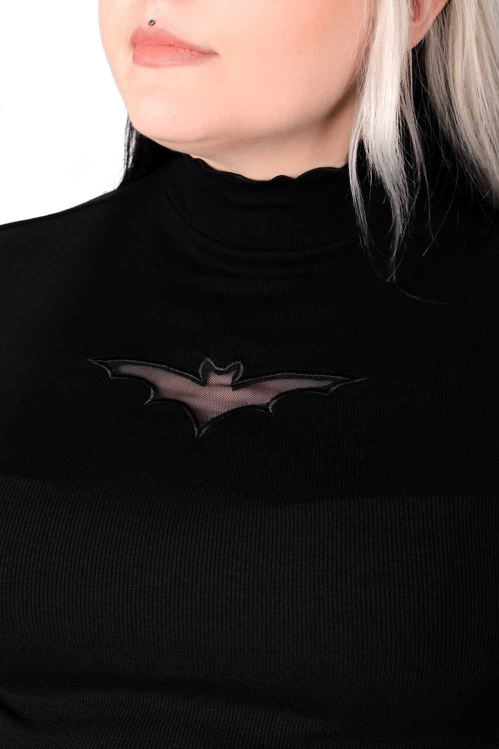 Bat Cut Out Crop Top