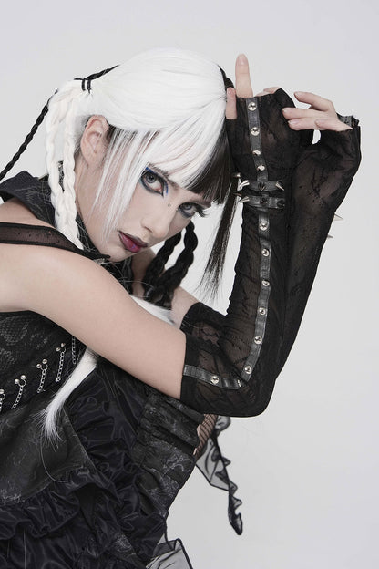 Afterdark Spiked Mesh Gloves
