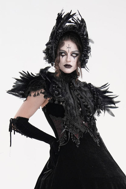 Crow Hollows Feathered Capelet
